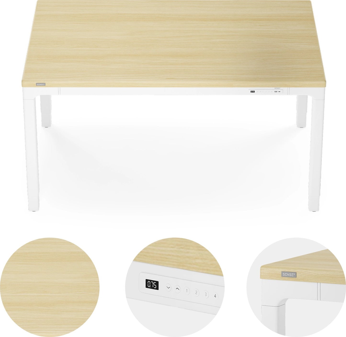 Elektrinis stalas su bambukiniu stalviršiu MANMA 160x80 cm – nuotrauka 21