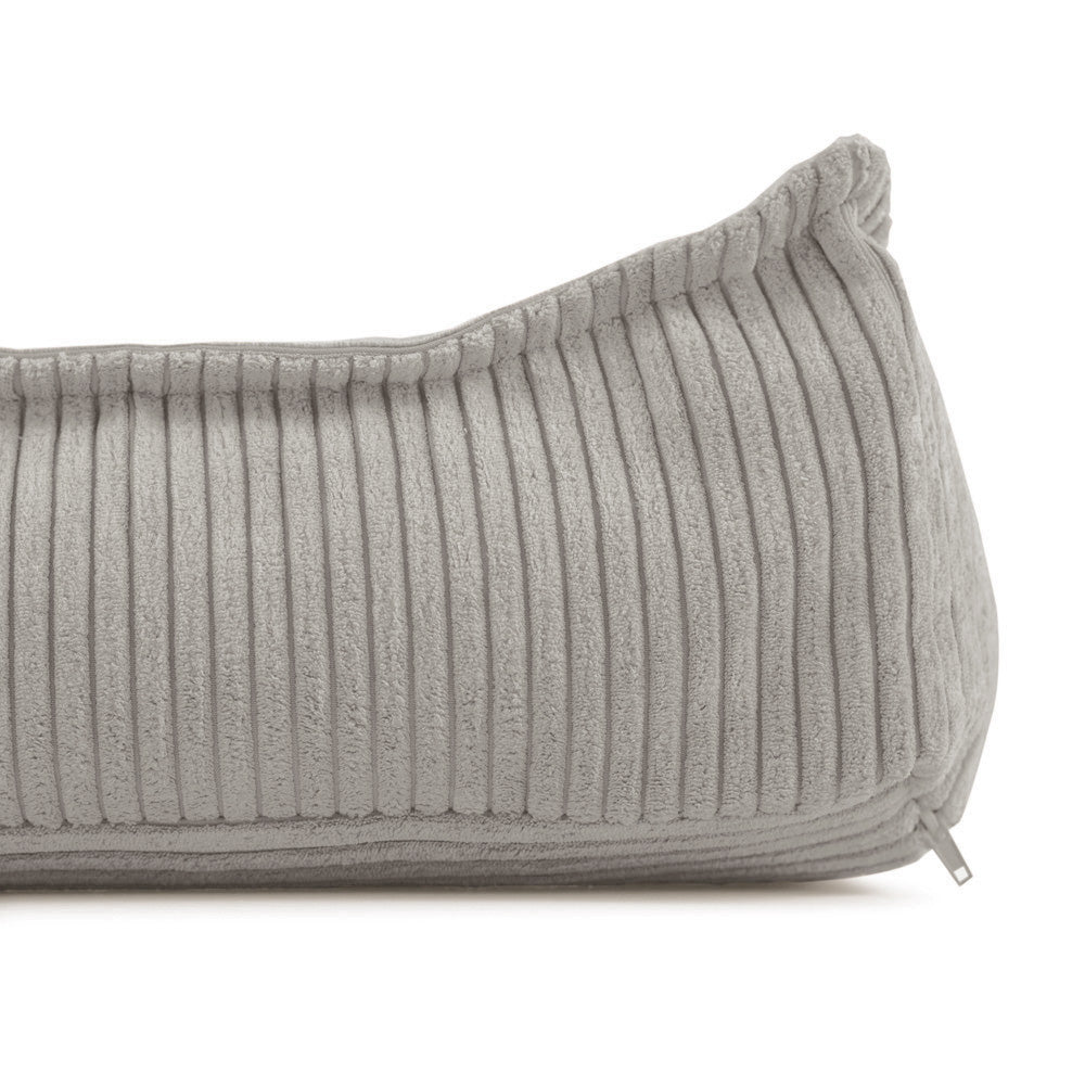 Prabangus Grindų Pufas Plush Nest, Smėlio spalvos, Premium Veliūras – vaizdas 5