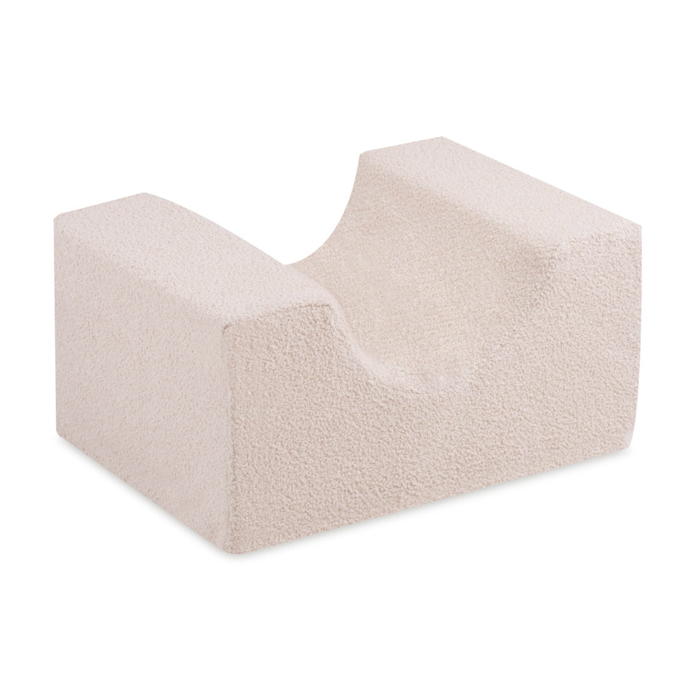 Pliušinis žaidimų pilies rinkinys „PLUSH NEST“ su kamuoliukų baseinu, kreminė „ėriuko“ oda – vaizdas 6