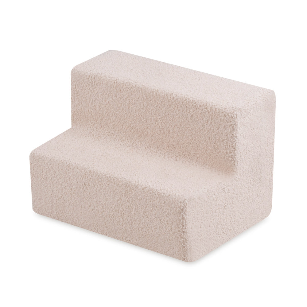 Pliušinis žaidimų pilies rinkinys „PLUSH NEST“ su kamuoliukų baseinu, kreminė „ėriuko“ oda – vaizdas 4