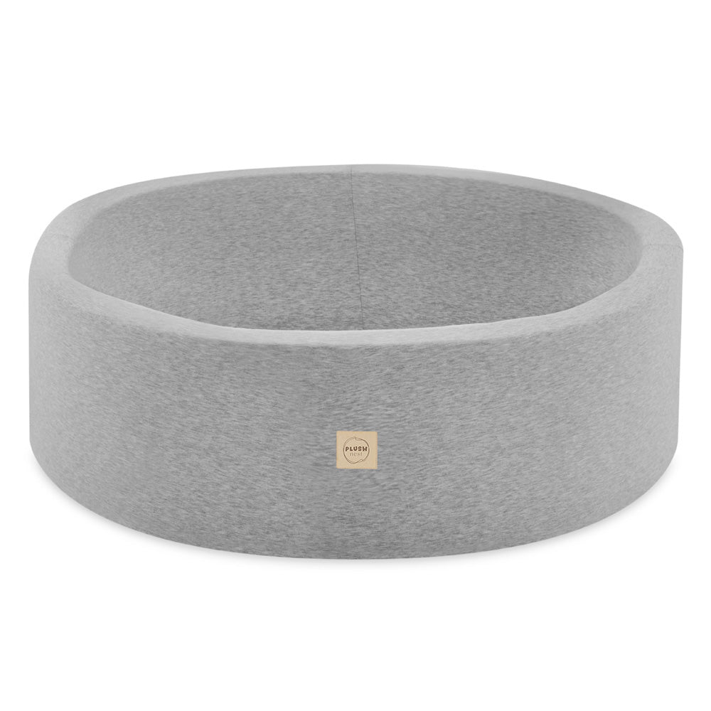 Minkštas Medvilninis Kamuoliukų Baseinas PLUSH NEST, Šviesiai Pilkas (90x30 cm) – vaizdas 5