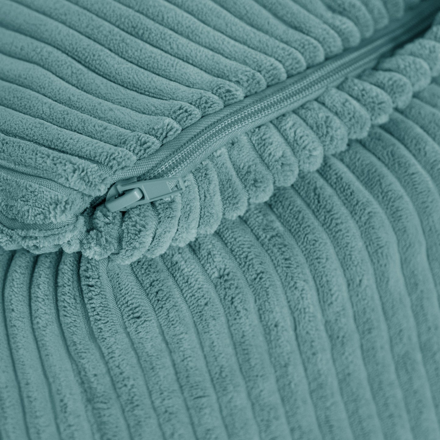 Mėlynas pūstas vaikiškas fotelis PLUSH NEST, Premium Kordurojus – vaizdas 2