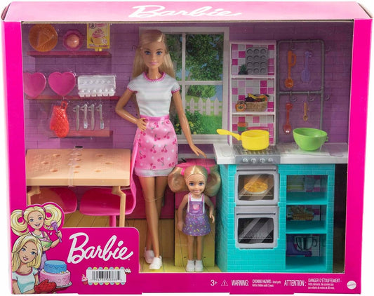 Barbie Kepimo rinkinys „Sisters Kitchen“ 2 lėlės su aksesuarais – pagrindinis vaizdas