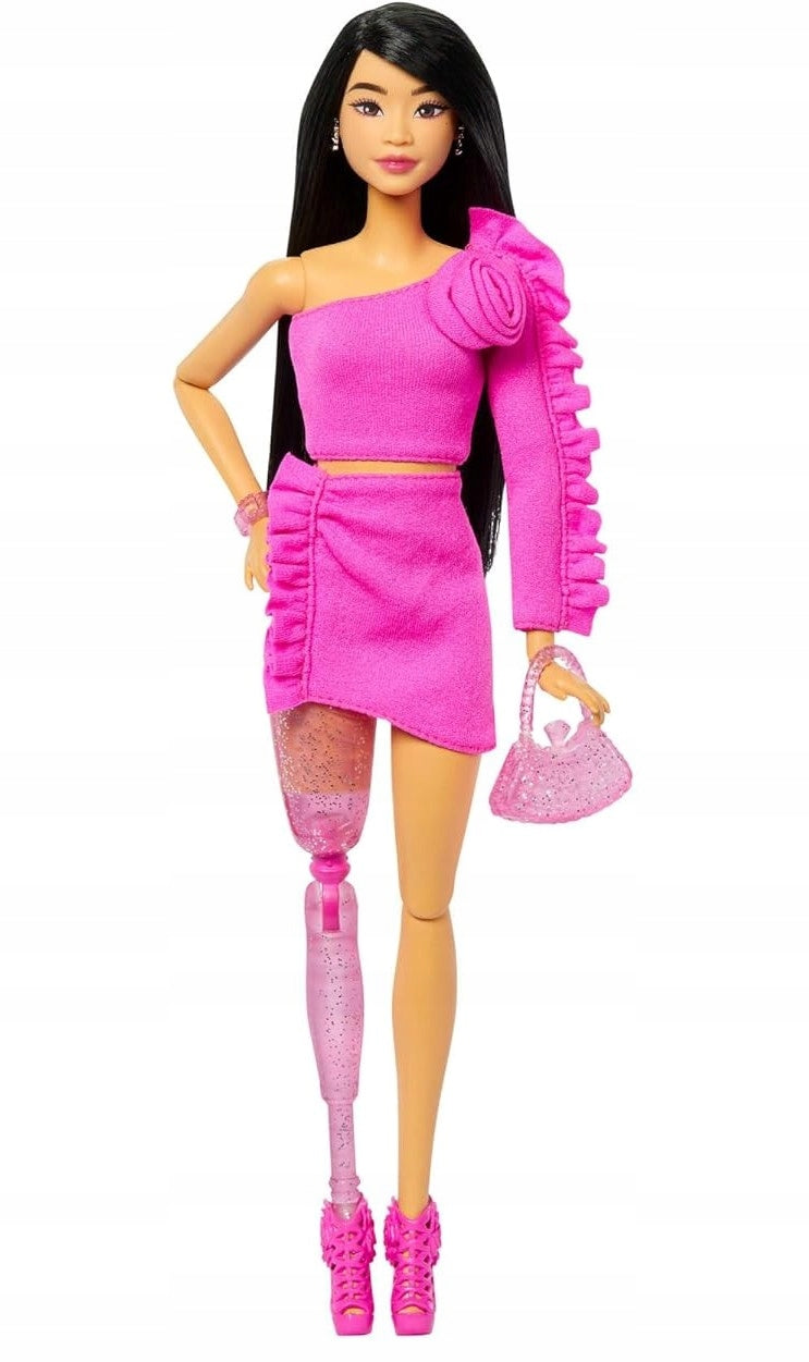 Barbie Deluxe Fashionistas lėlė, protezuota koja, pakuotė su prekės ženklu – vaizdas 4