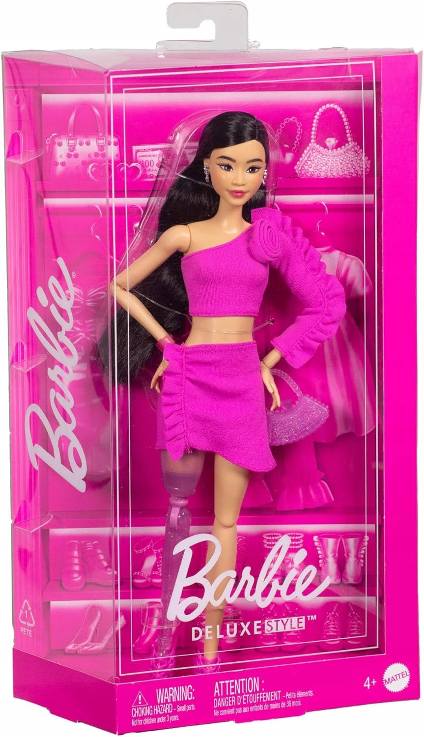 Barbie Deluxe Fashionistas lėlė, protezuota koja, pakuotės statusas – vaizdas 5