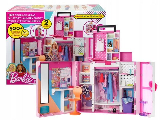 Barbie „Dream Wardrobe“ drabužių spinta su rūbais lėlei – pagrindinis vaizdas