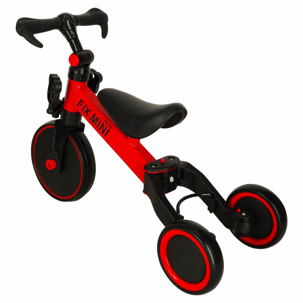 Balansinis dviratukas–triratukas Trike Fix Mini 3in1 su pedalais, raudonas