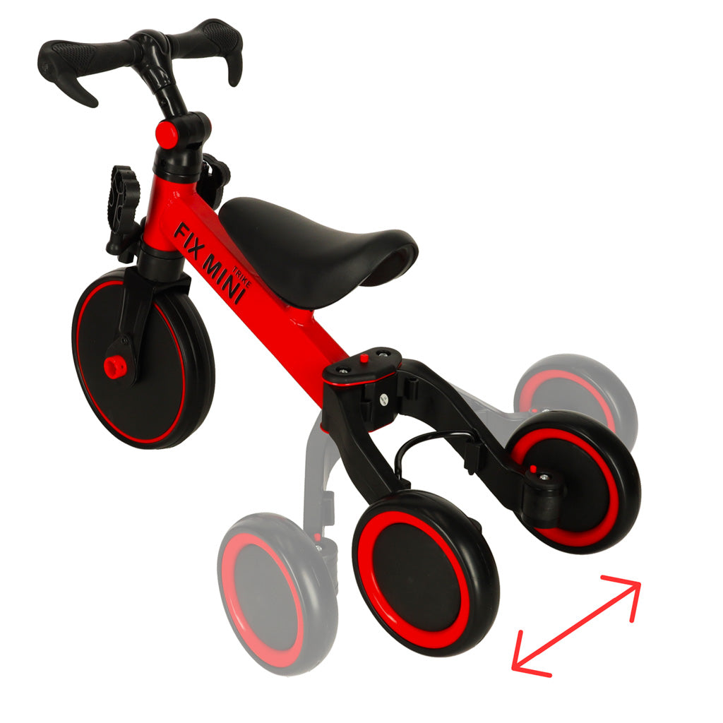 Balansinis dviratukas–triratukas Trike Fix Mini 3in1 su pedalais, raudonas