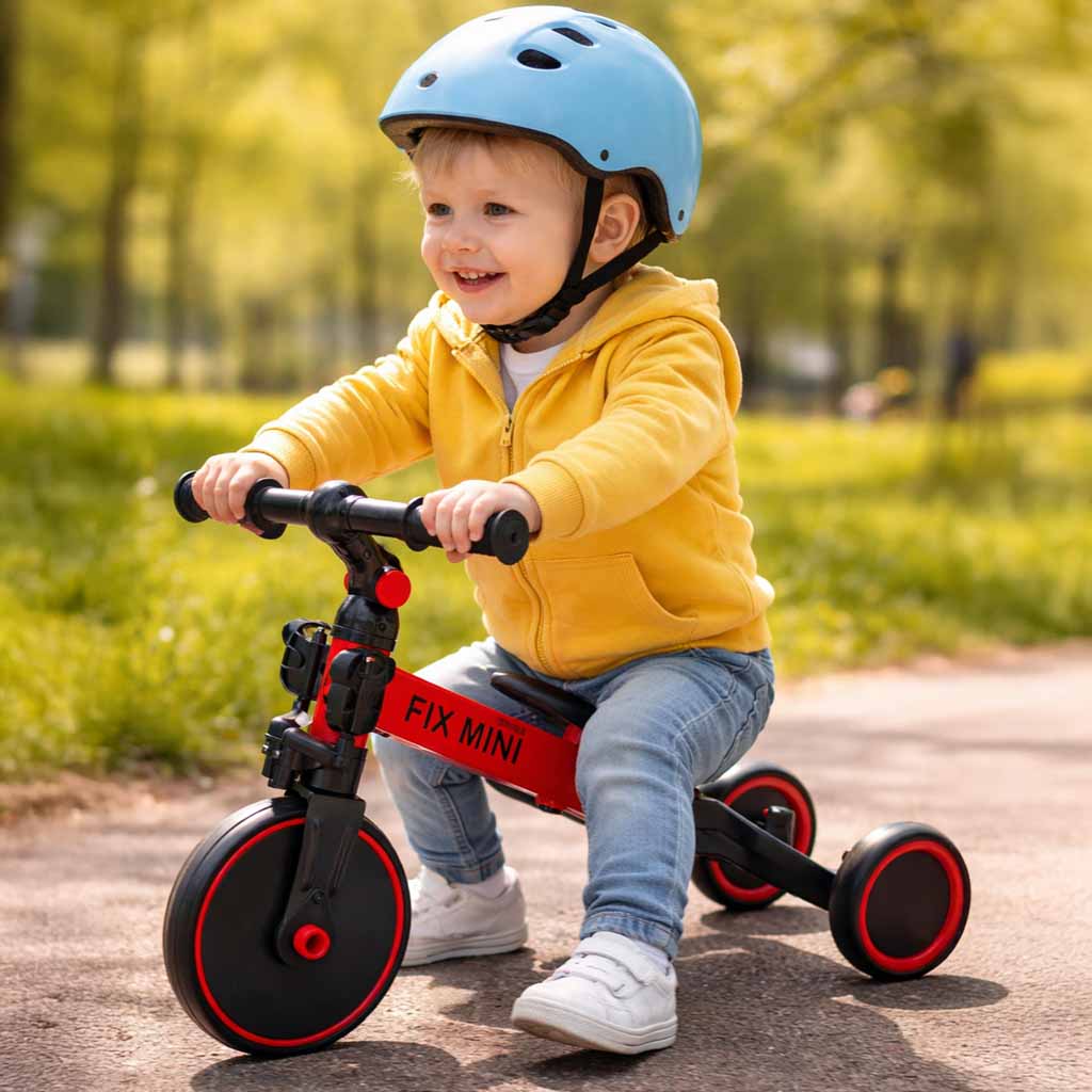 Balansinis dviratukas–triratukas Trike Fix Mini 3in1 su pedalais, raudonas