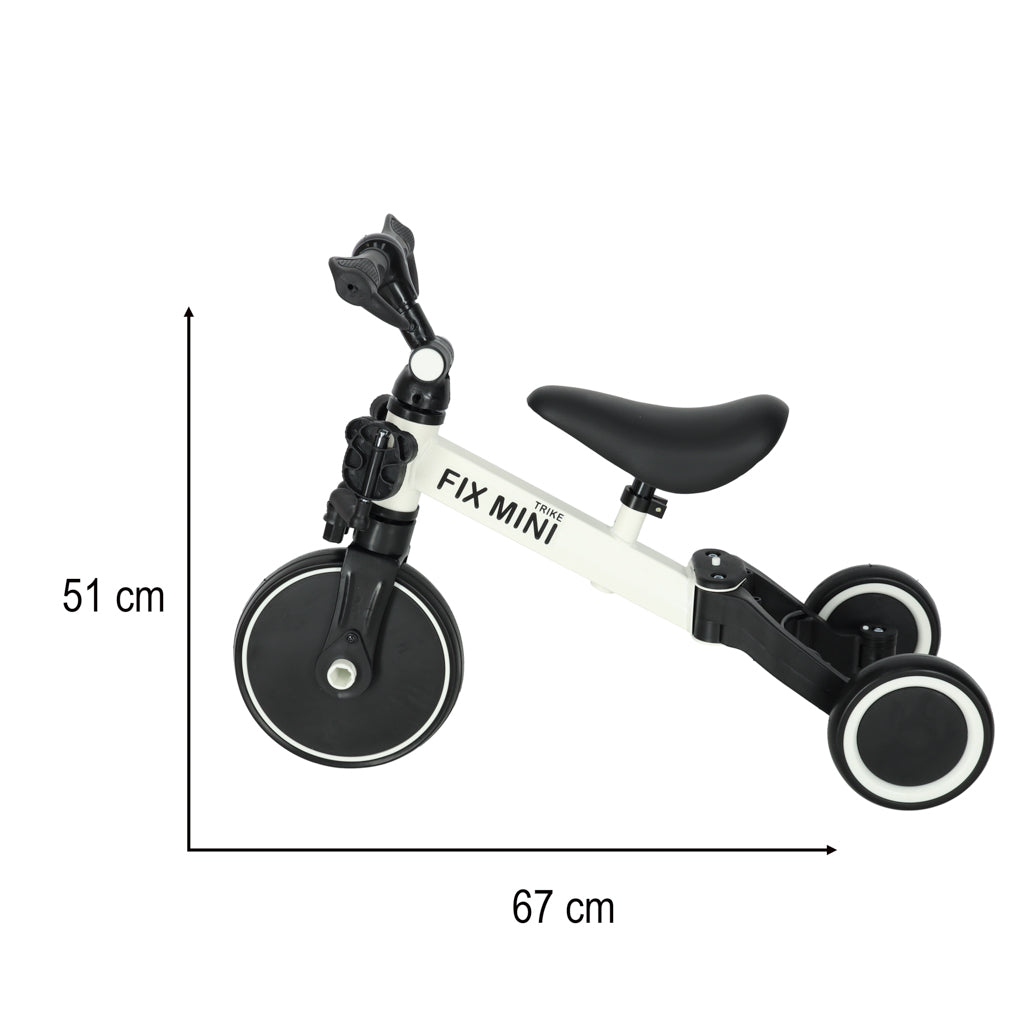 Balansinis dviratukas–triratukas Trike Fix Mini 3in1 su pedalais, juodas