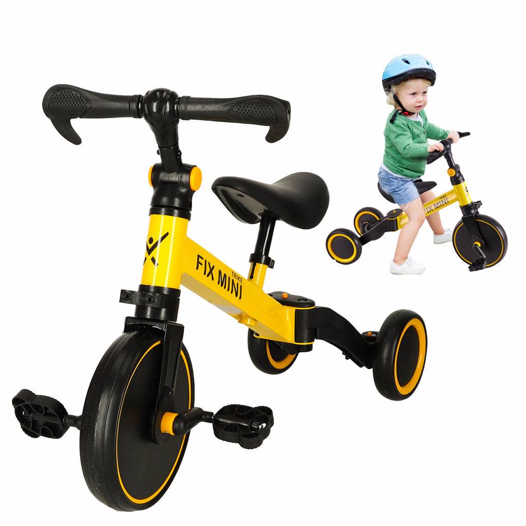 Balansinis dviratukas–triratukas Trike Fix Mini 3in1 su pedalais, geltonas