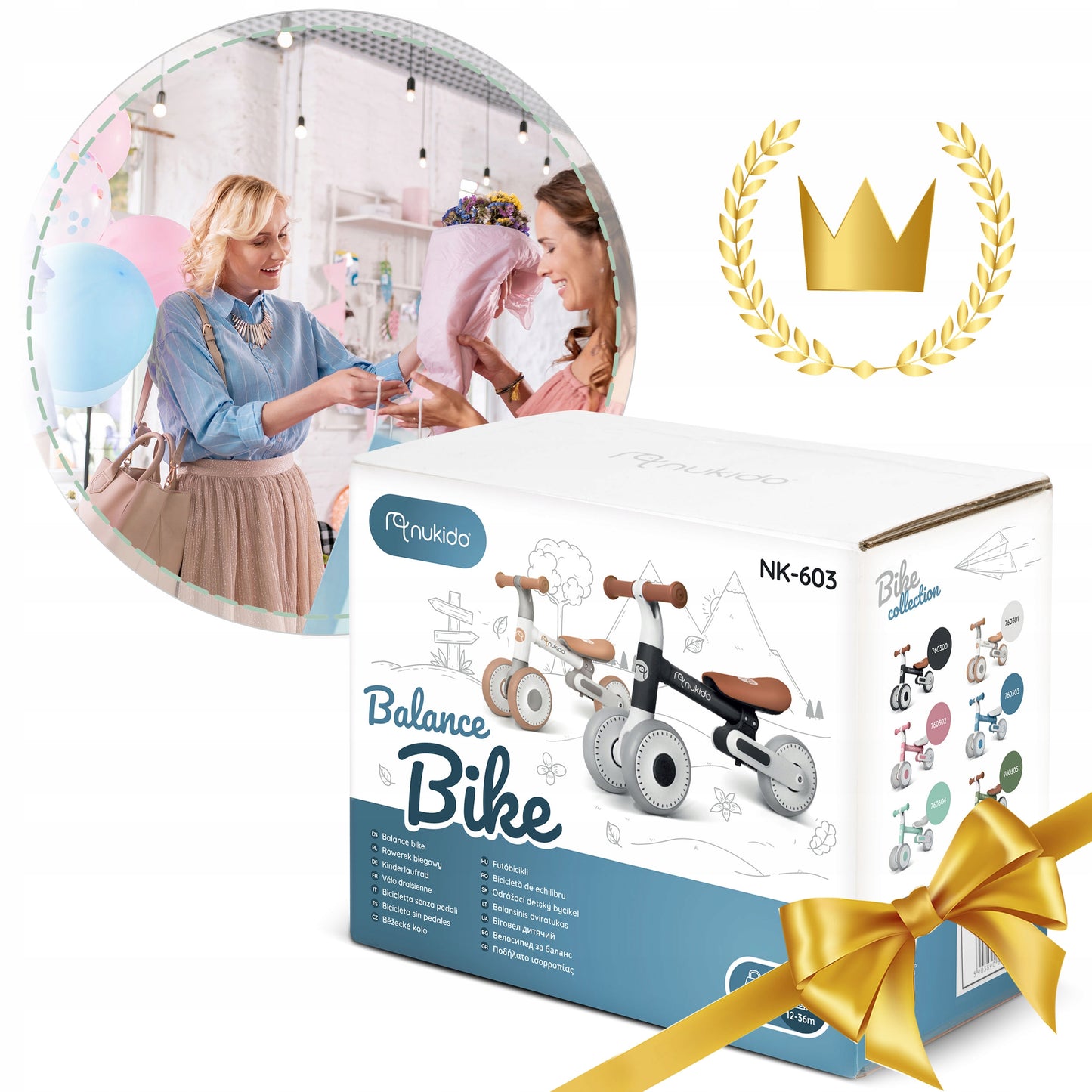 Nukido Pusiausvyros Dviratis Triratukas, 6 colių ratukai – vaizdas 8