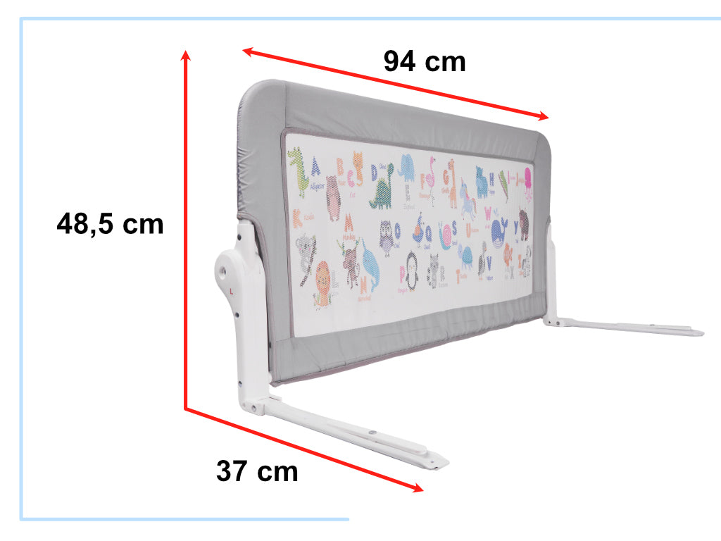Apsauginė lovos užtvara su gyvūnėliais, atidaroma, 90 cm – vaizdas 3