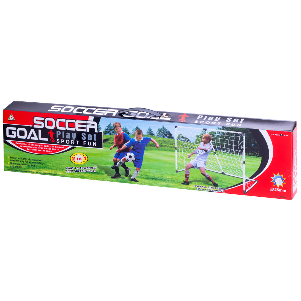 Sulankstomi vaikiški futbolo vartai 2-in-1, 185x120x70 cm
