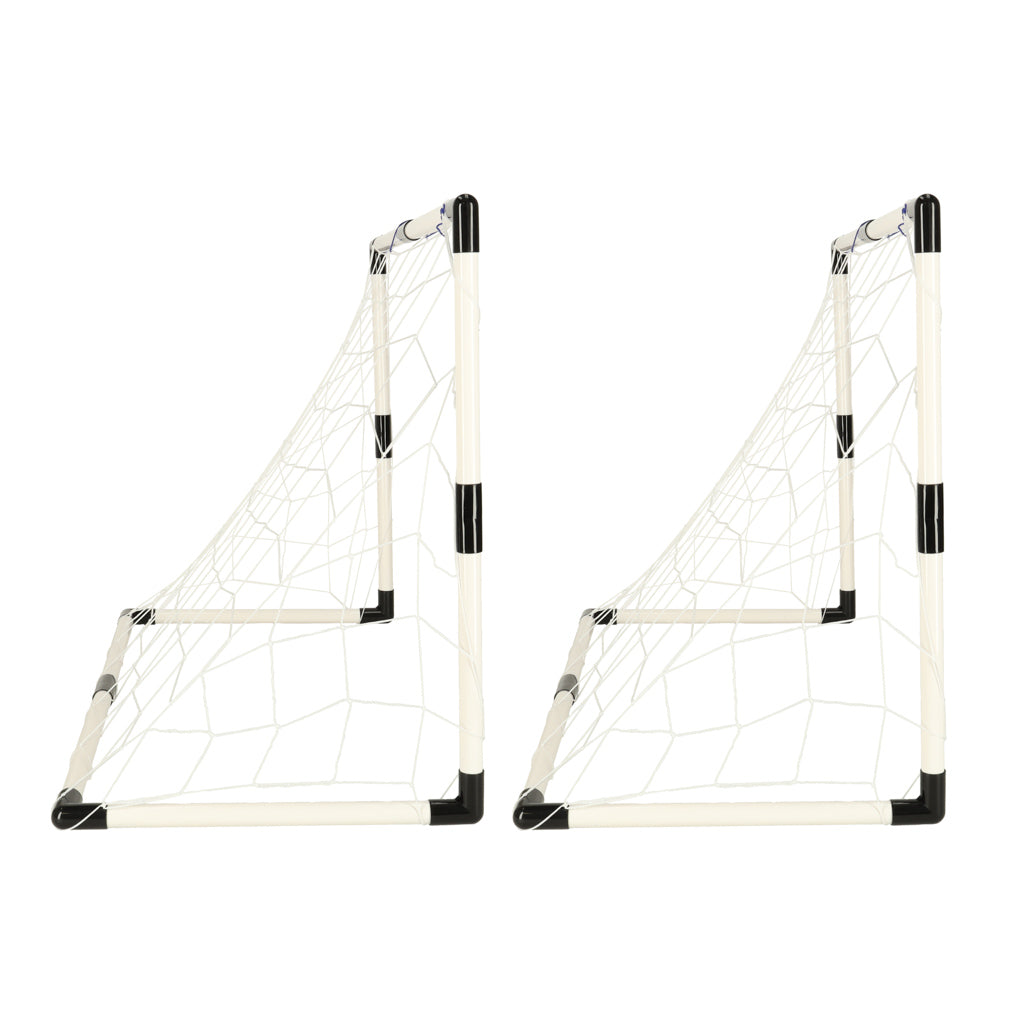 Vaikiški futbolo vartai treniruotėms, 2 vnt., 95 x 48 x 70 cm su kamuoliais