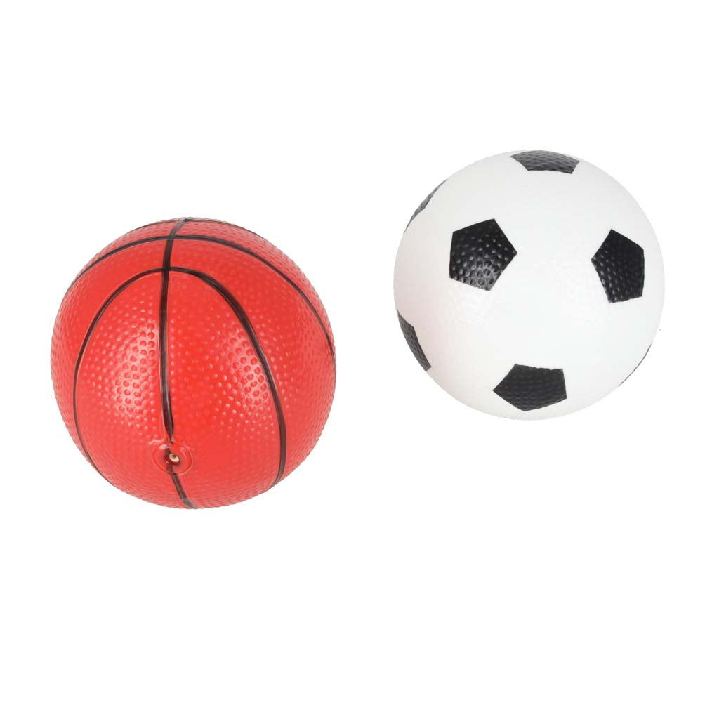 Futbolo vartai ir krepšinio lenta 2in1 žaidimas, komplekte 2 kamuoliai ir pompa