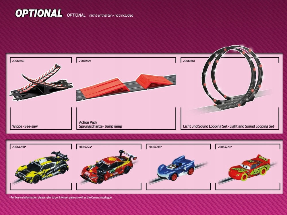 Carrera GO!!! - Girls Power Glamour Racing 49m Automobilių Trasa + 2 Automobiliai (Modelis 62579) - vaizdas 7