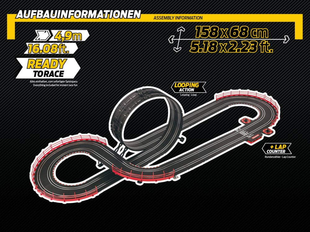 Carrera GO!!! - STREET LEGENDS Lenktynių Trasa 49 m + 2 Automobiliai (Modelis 62601) - vaizdas 7