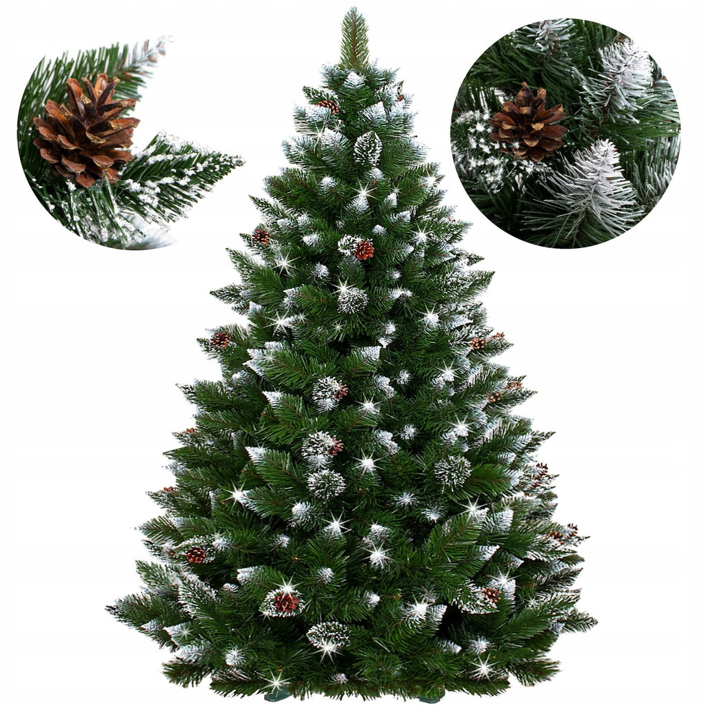 Dirbtinė pušis, 250cm, tanki, snieguoti galai, PREMIUM – vaizdas 2