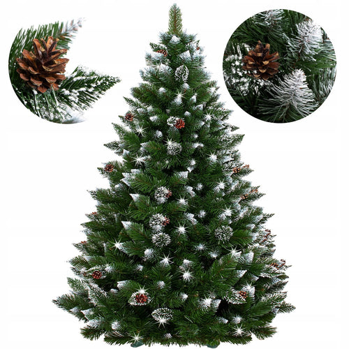 Dirbtinė pušis, 250cm, tanki, snieguoti galai, PREMIUM – vaizdas 2