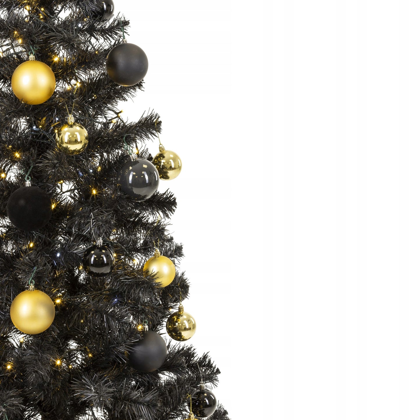 Dirbtinė Juoda Kalėdų Eglutė 150 cm, tanki su stovu, premium kokybė - vaizdas 3