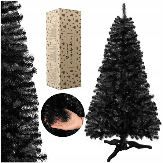 Dirbtinė Juoda Kalėdų Eglutė 180 cm, tanki su stovu, premium kokybė - pagrindinis vaizdas