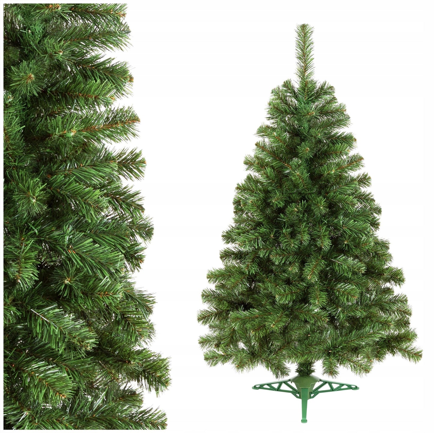 Dirbtinė eglė 150 cm, tanki, su stoveliu, žalia – vaizdas 5