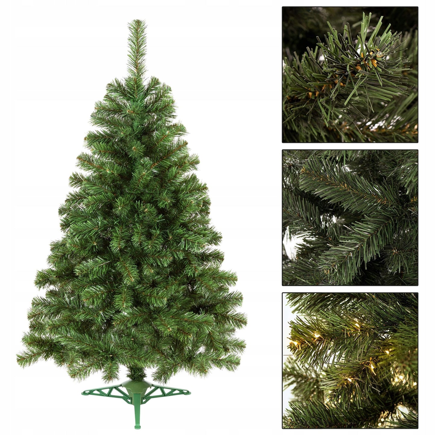 Dirbtinė eglė 150 cm, tanki, su stoveliu, žalia – pagrindinis vaizdas