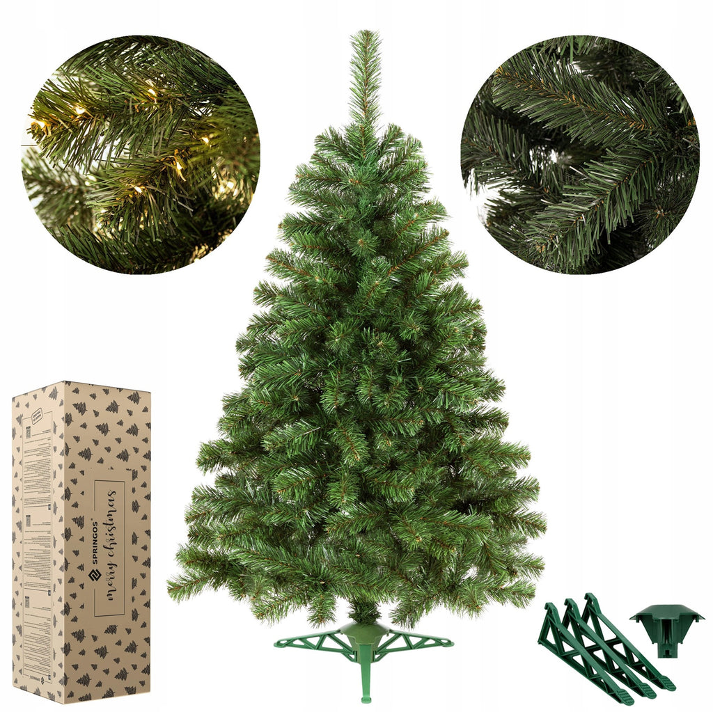 Dirbtinė eglė 150 cm, tanki, su stoveliu, žalia – vaizdas 3