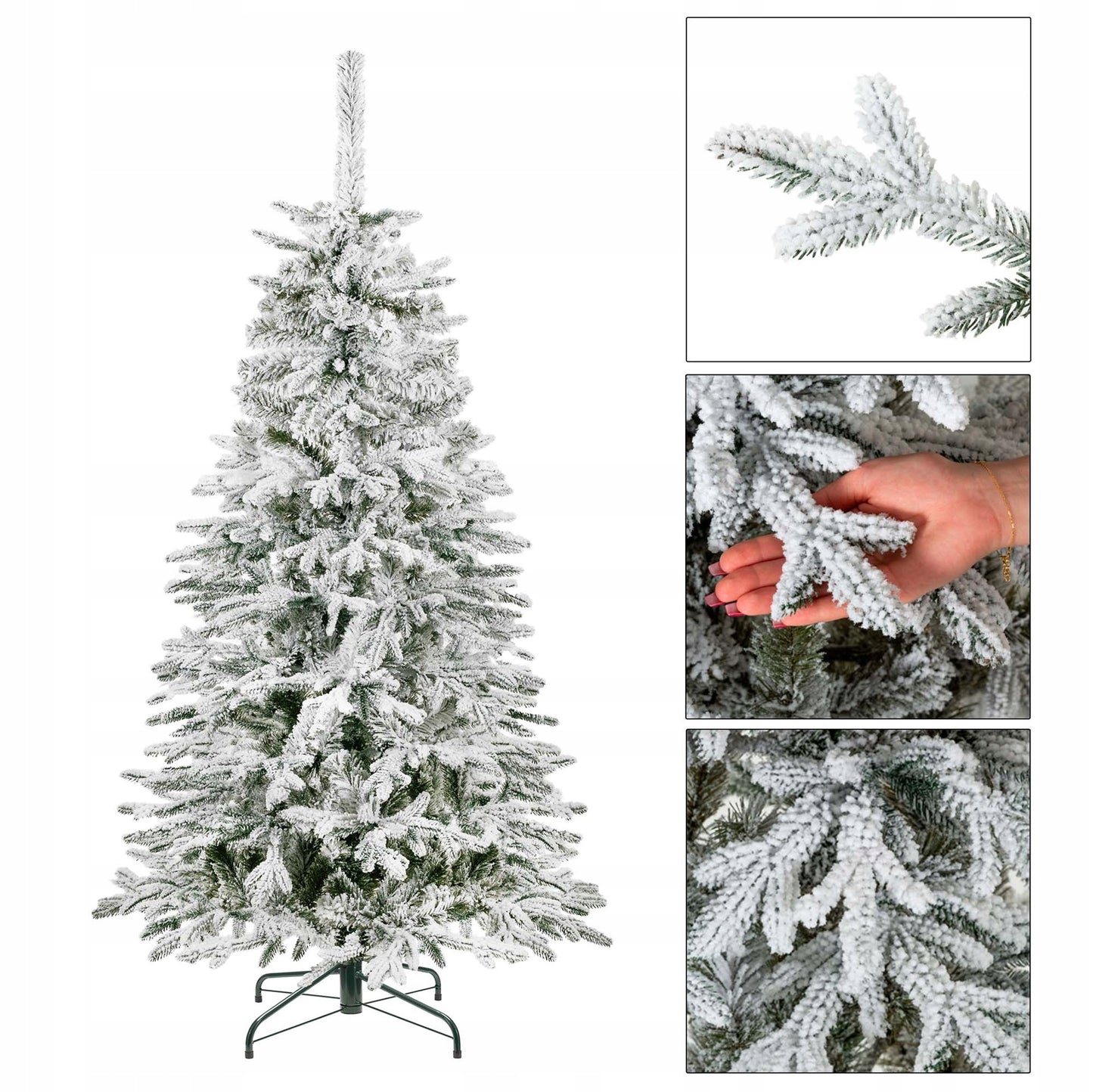 Dirbtinė Kalėdų eglutė „Premium“ 180 cm, tanki, su sniego efektu - pagrindinis vaizdas