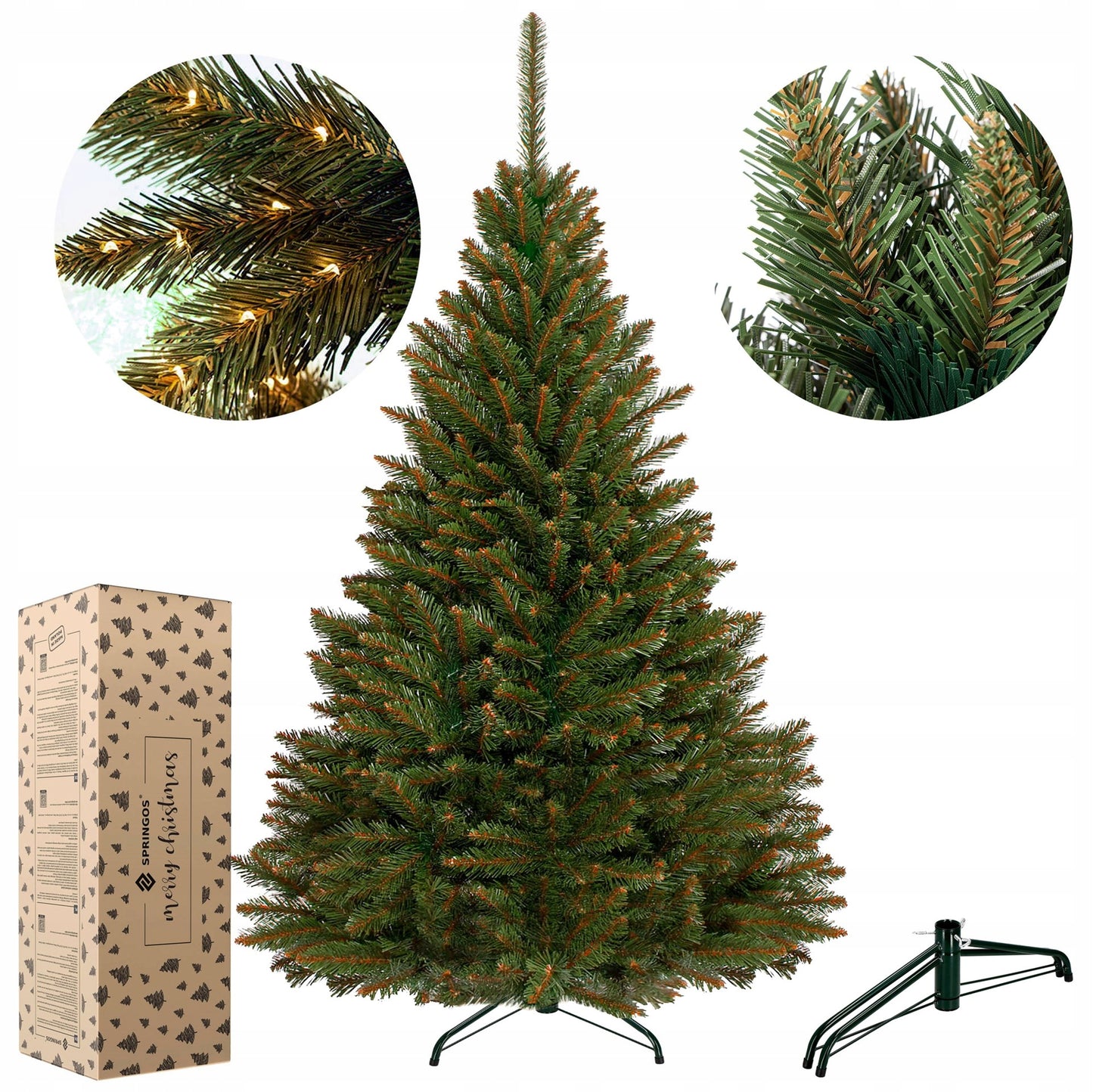 Dirbtinė eglutė Šiaurės Kaukazo eglė 180 cm, tanki ir natūraliai atrodo kaip gyva, PREMIUM – vaizdas 2