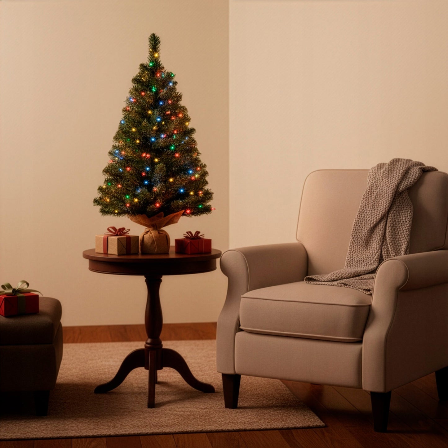 Dirbtinė Kalėdų eglutė su LED lemputėmis 90 cm - vaizdas 3