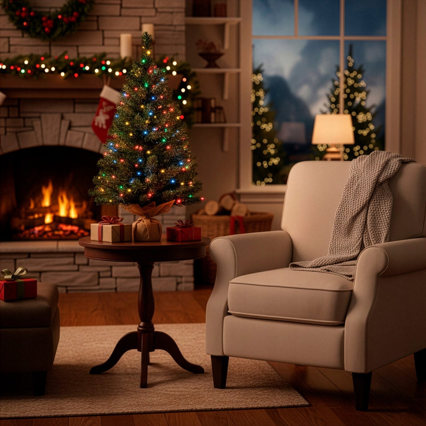 Dirbtinė Kalėdų eglutė su LED lemputėmis 90 cm - vaizdas 6