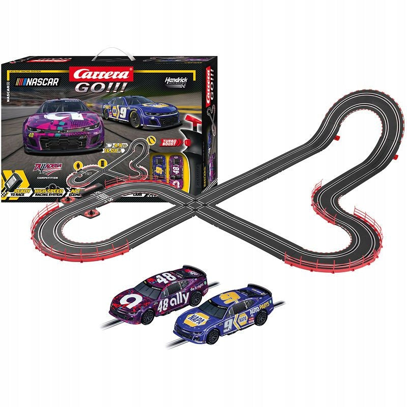 Carrera GO!!! - 49m Nascar Automobilių Trasa + 2 Automobiliai (Modelis 62582) - vaizdas 2