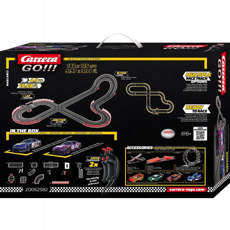 Carrera GO!!! - 49m Nascar Automobilių Trasa + 2 Automobiliai (Modelis 62582) - vaizdas 8