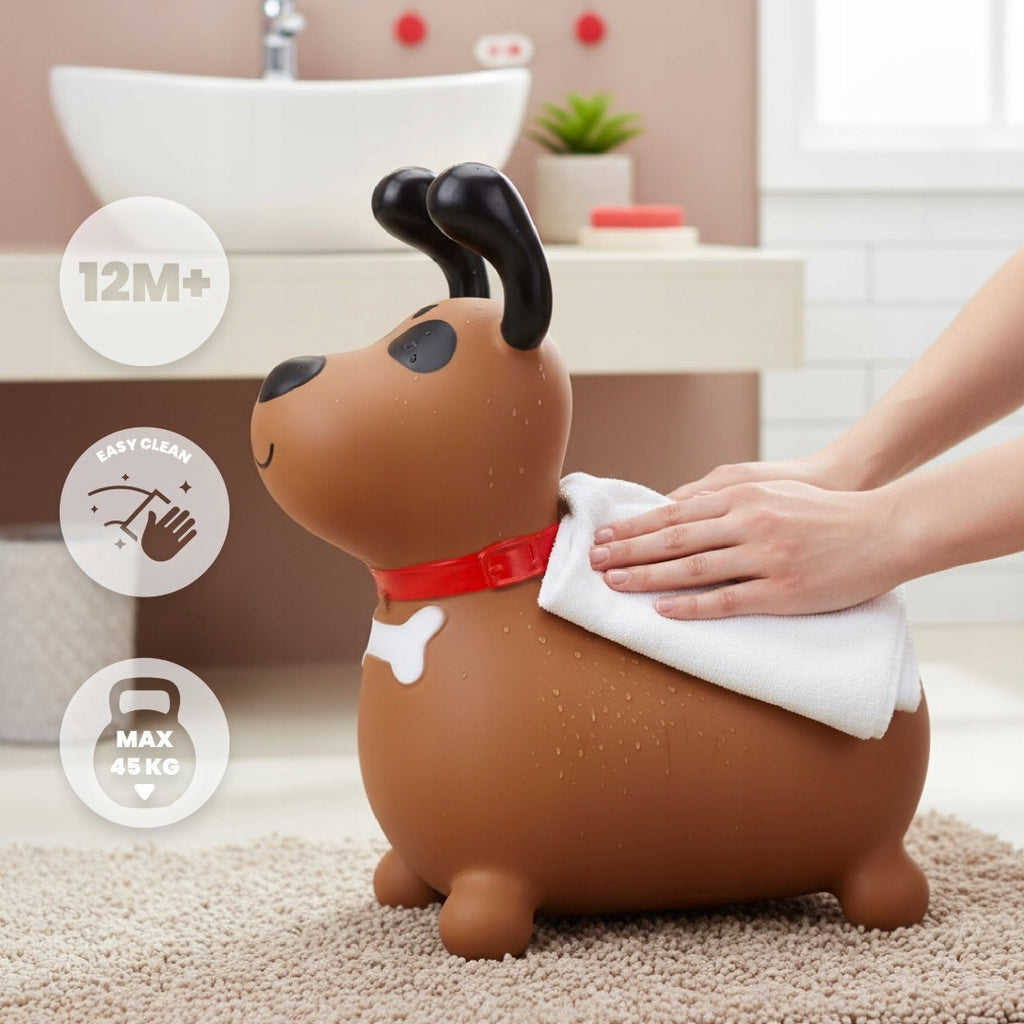Guminis šokliukas Reksio, rudas, originalioje pakuotėje – vaizdas 7