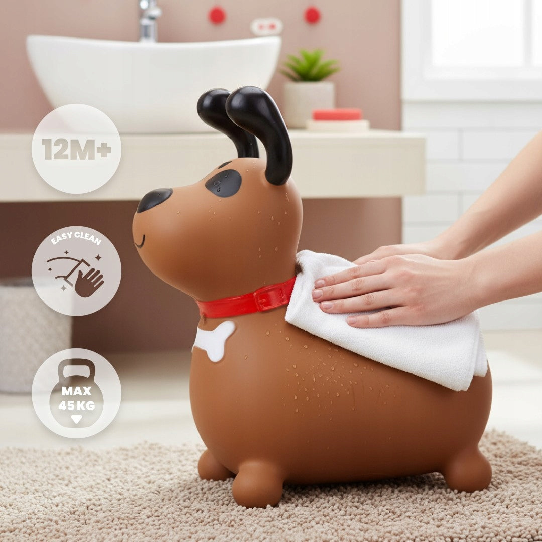 Guminis šokliukas Reksio, rudas, originalioje pakuotėje – vaizdas 7