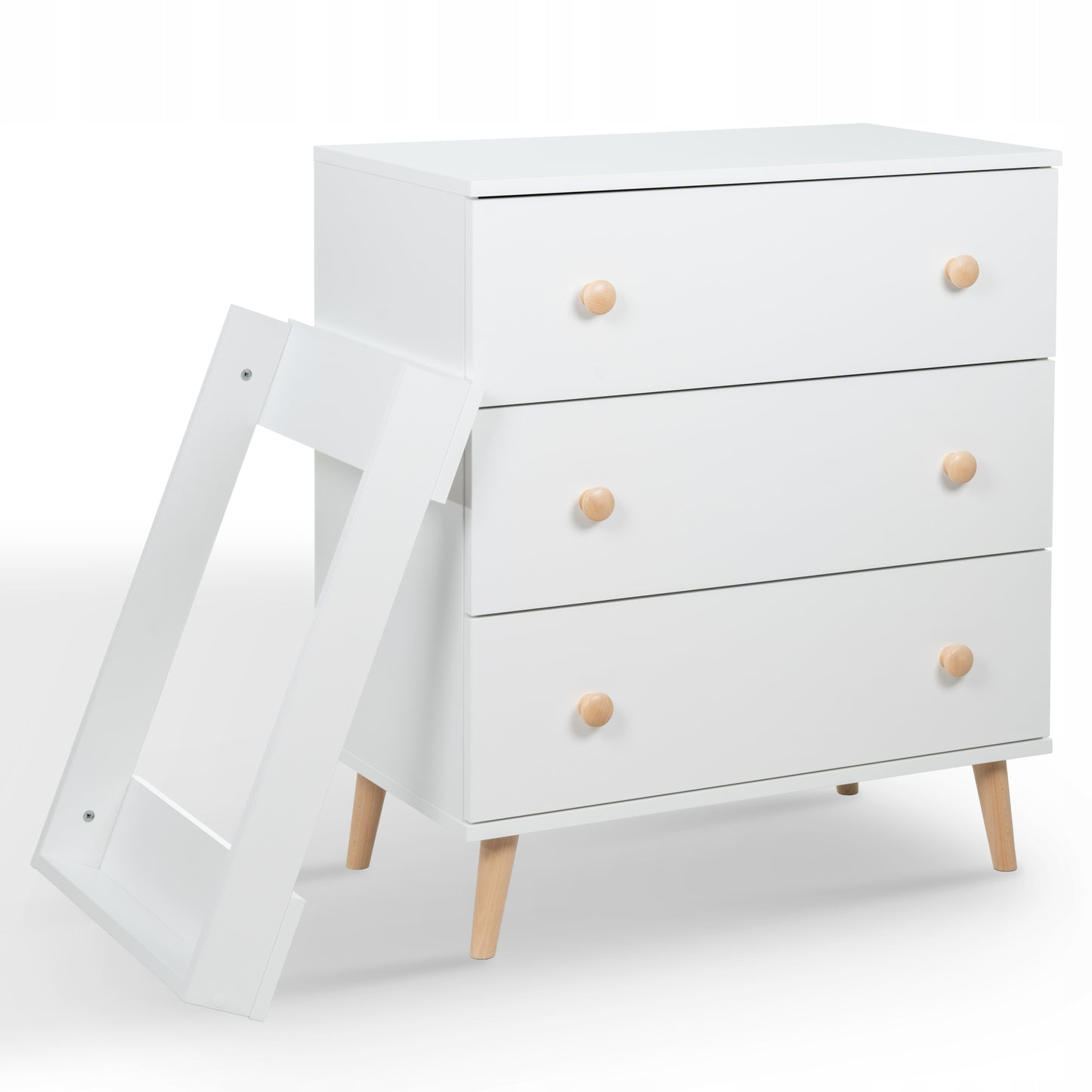 Vaikų komoda su pervystymo stalu TOMI, balta – vaizdas 2