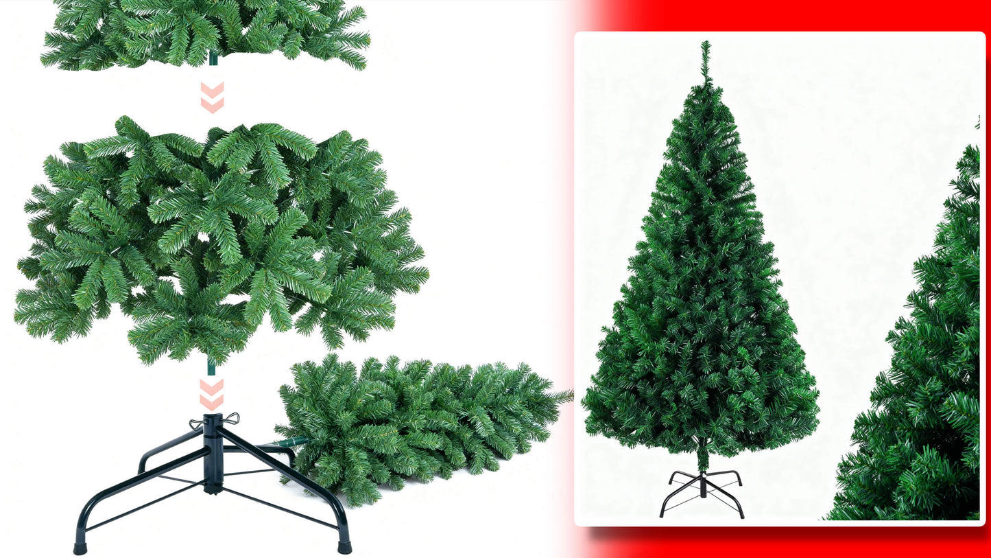 Dirbtinė eglutė Stazer „Sosna“ 180 cm, žalia, tanki, šventinė dekoracija, PREMIUM – vaizdas 4