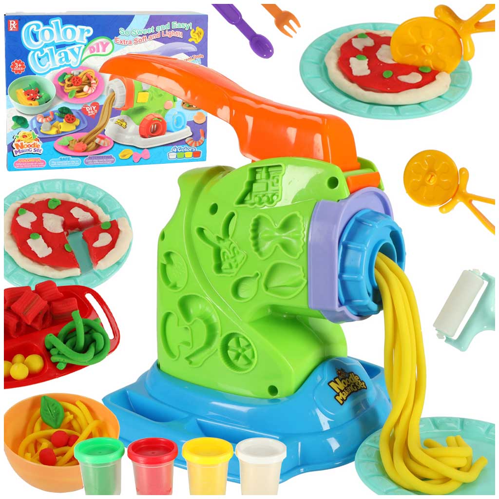 Plastilino makaronų gaminimo rinkinys su aksesuarais