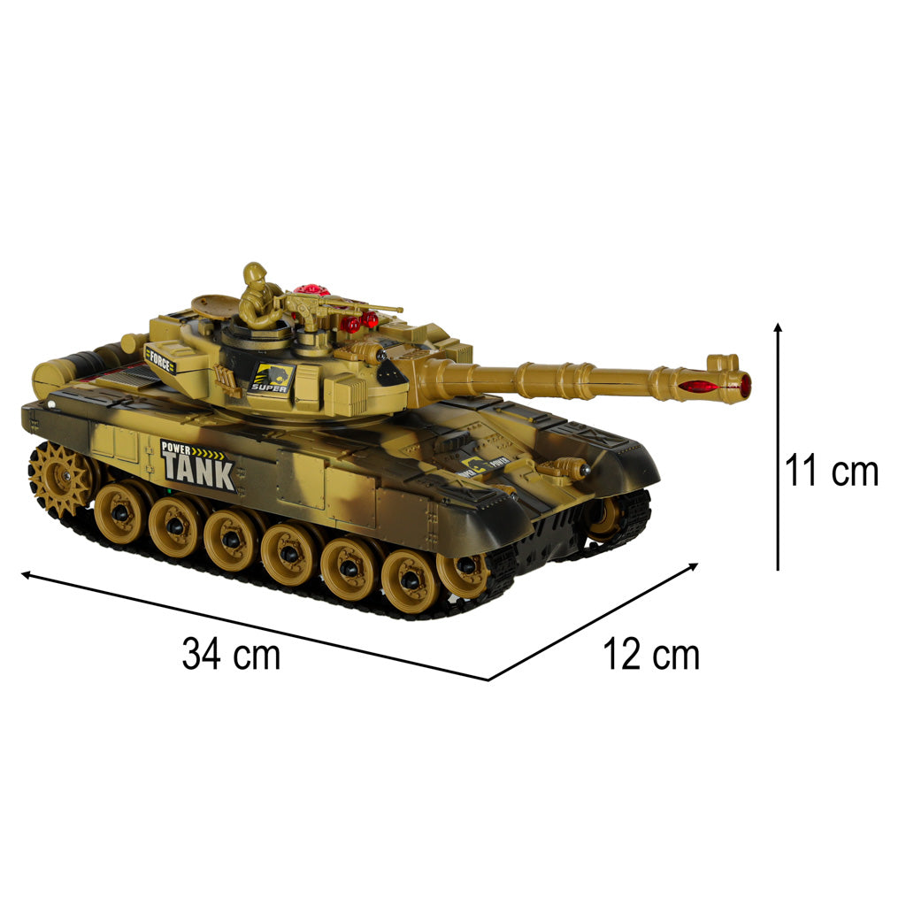 Nuotoliniu būdu valdomas tankas RC War Tank 9993 2.4 GHz, dykumos