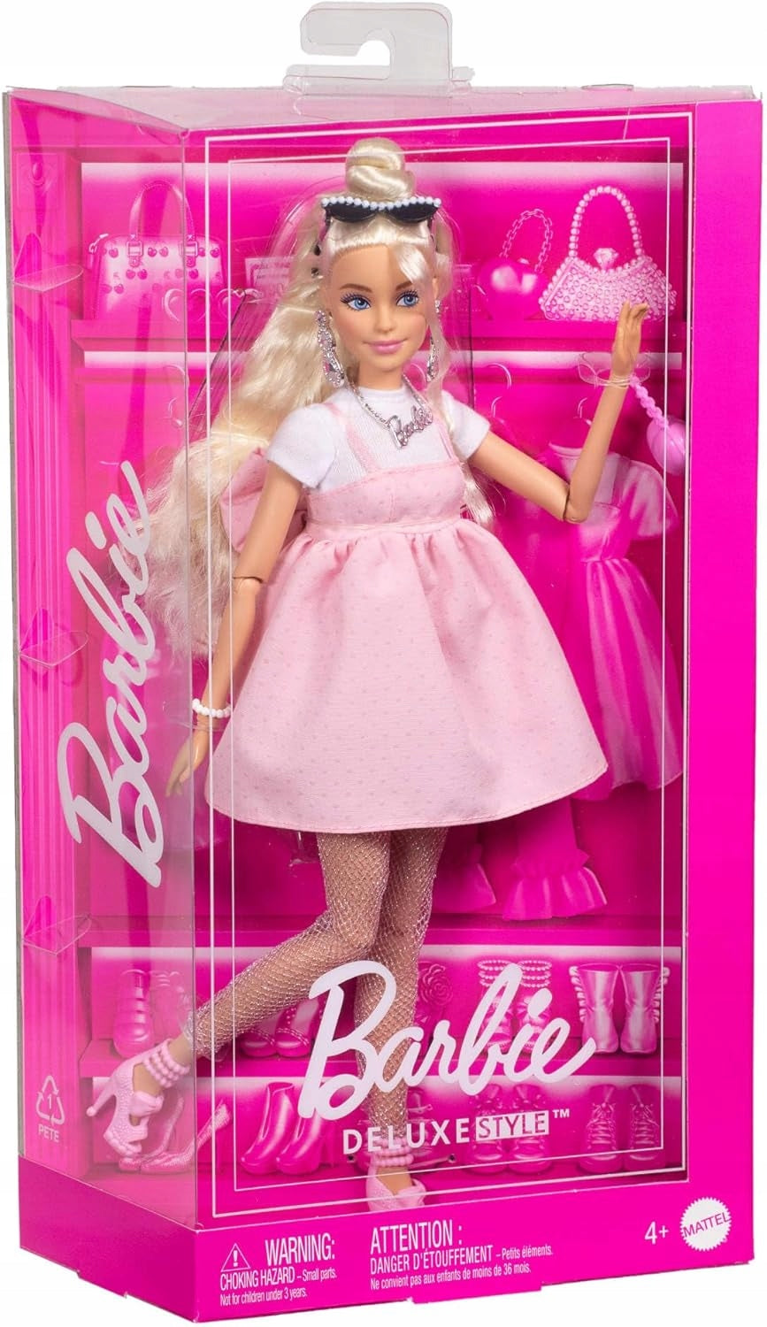 Barbie Deluxe Fashionistas lėlė šviesiais plaukais HYV27, pakuotė – vaizdas 2