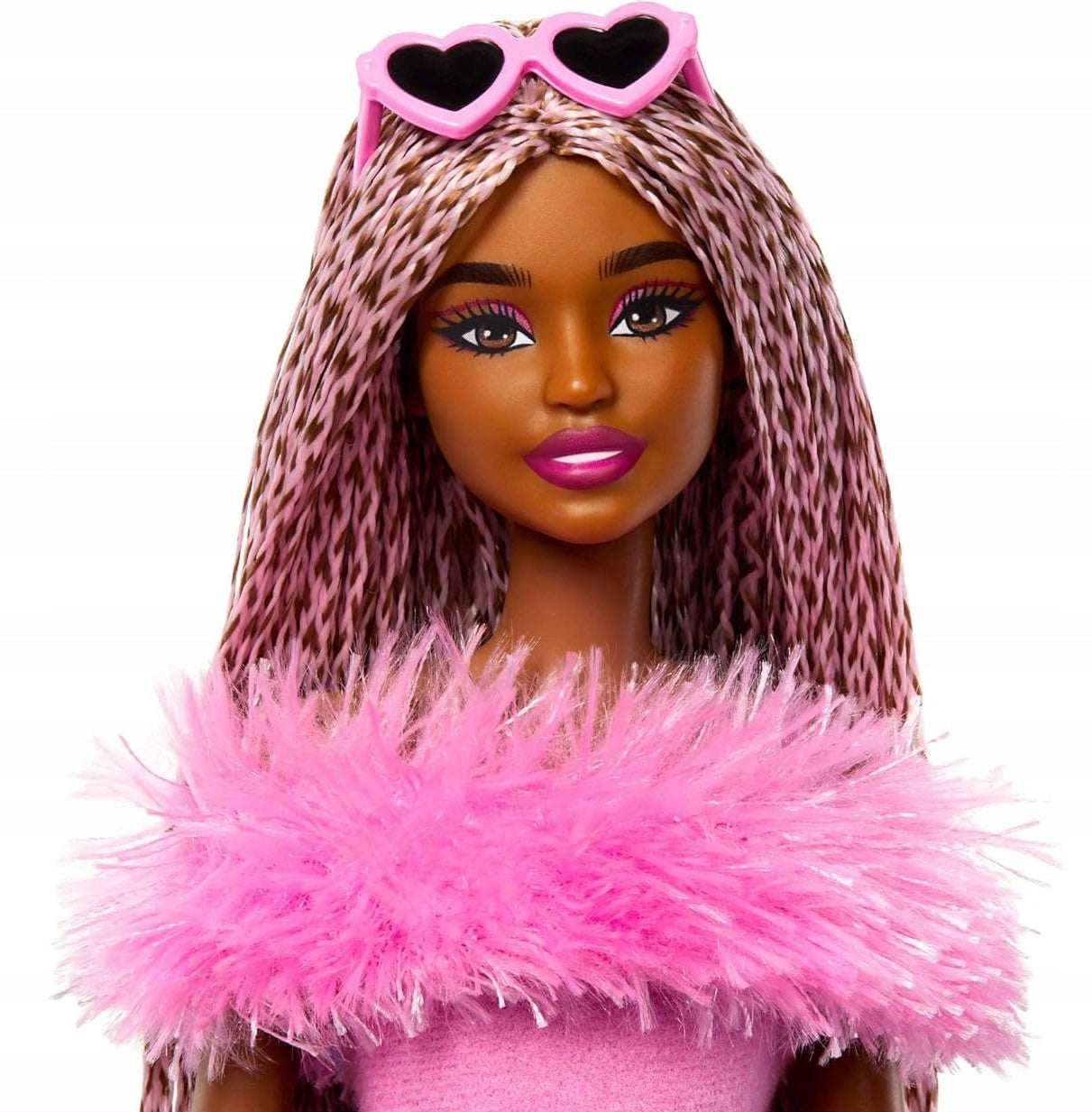 Barbie Deluxe Fashionistas lėlė rožiniu kostiumėliu HYV28 – vaizdas 4