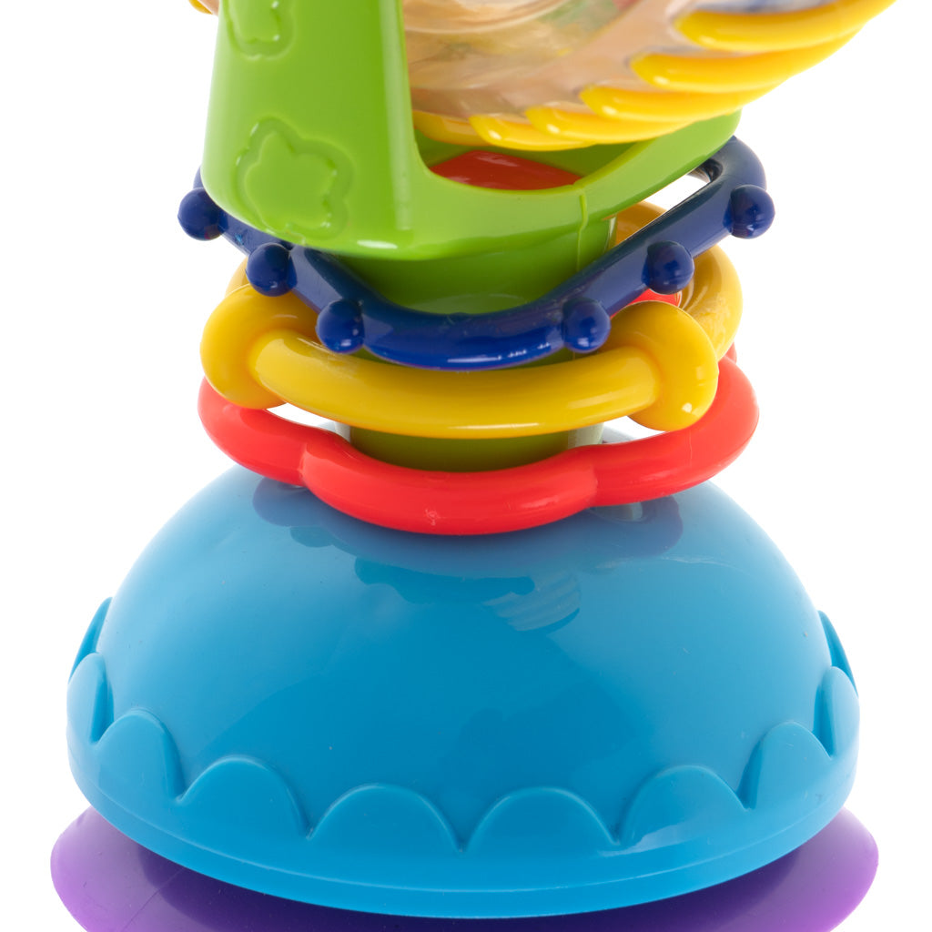 Besisukantis barškutis-velniaratis su prisisiurbiančiu padu