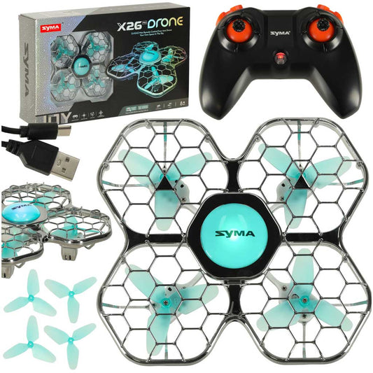 Syma X26PRO RC dronas su 2.4GHz ir Wi-Fi, juodas