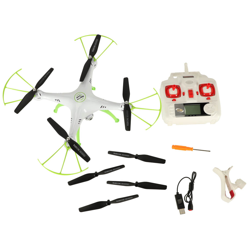 Baltas Syma X5HW RC dronas su FPV WiFi 2,4 GHz kamera – vaizdas 2