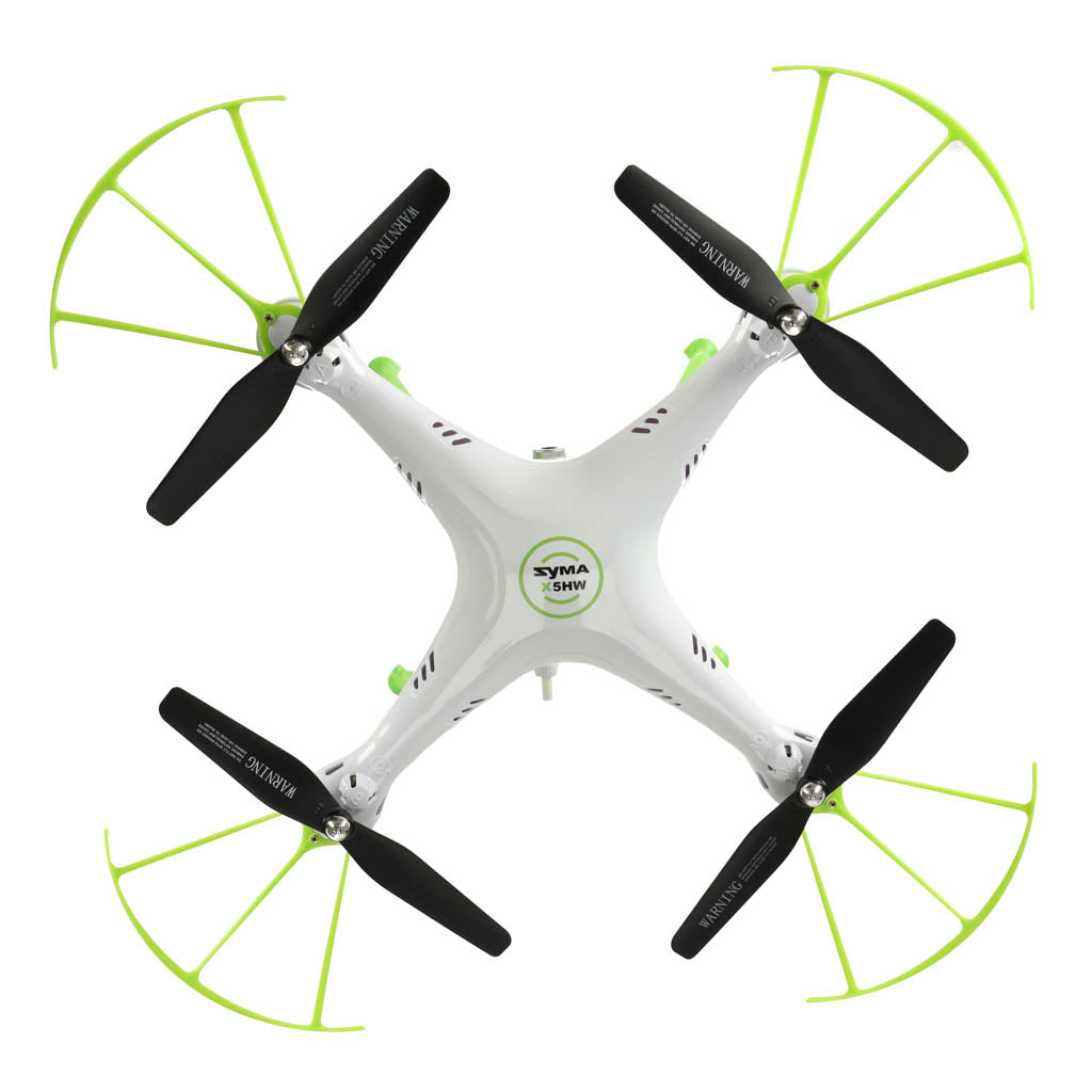 Baltas Syma X5HW RC dronas su FPV WiFi 2,4 GHz kamera – vaizdas 3