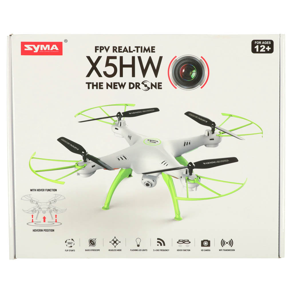 Baltas Syma X5HW RC dronas su FPV WiFi 2,4 GHz kamera – vaizdas 9