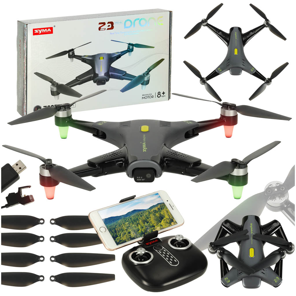 RC dronas Syma Z3PRO 2.4GHz 4CH su Wi-Fi, juodas