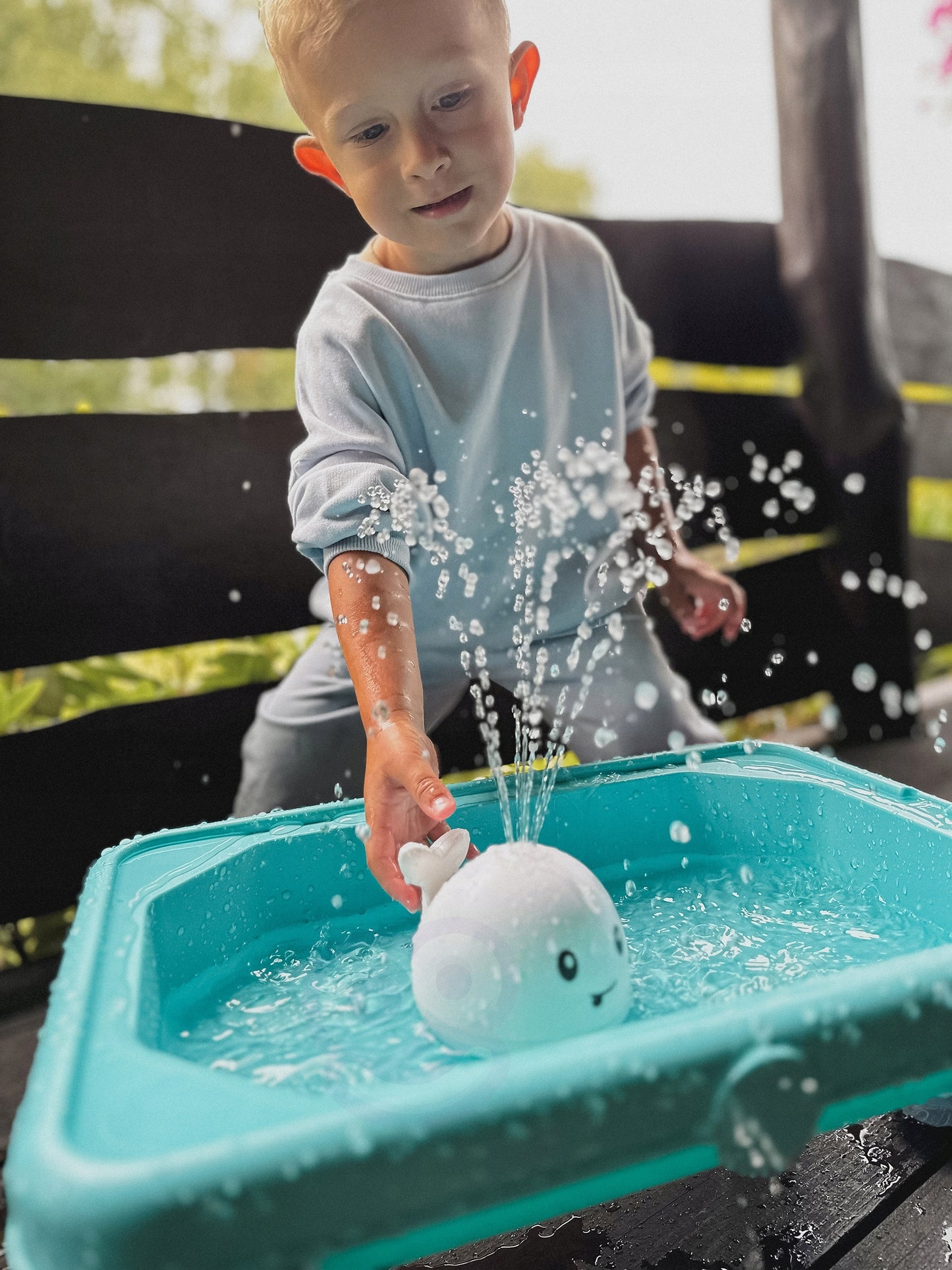 Fontanas žaislas voniai su LED šviesomis ir judesiu – vaizdas 4